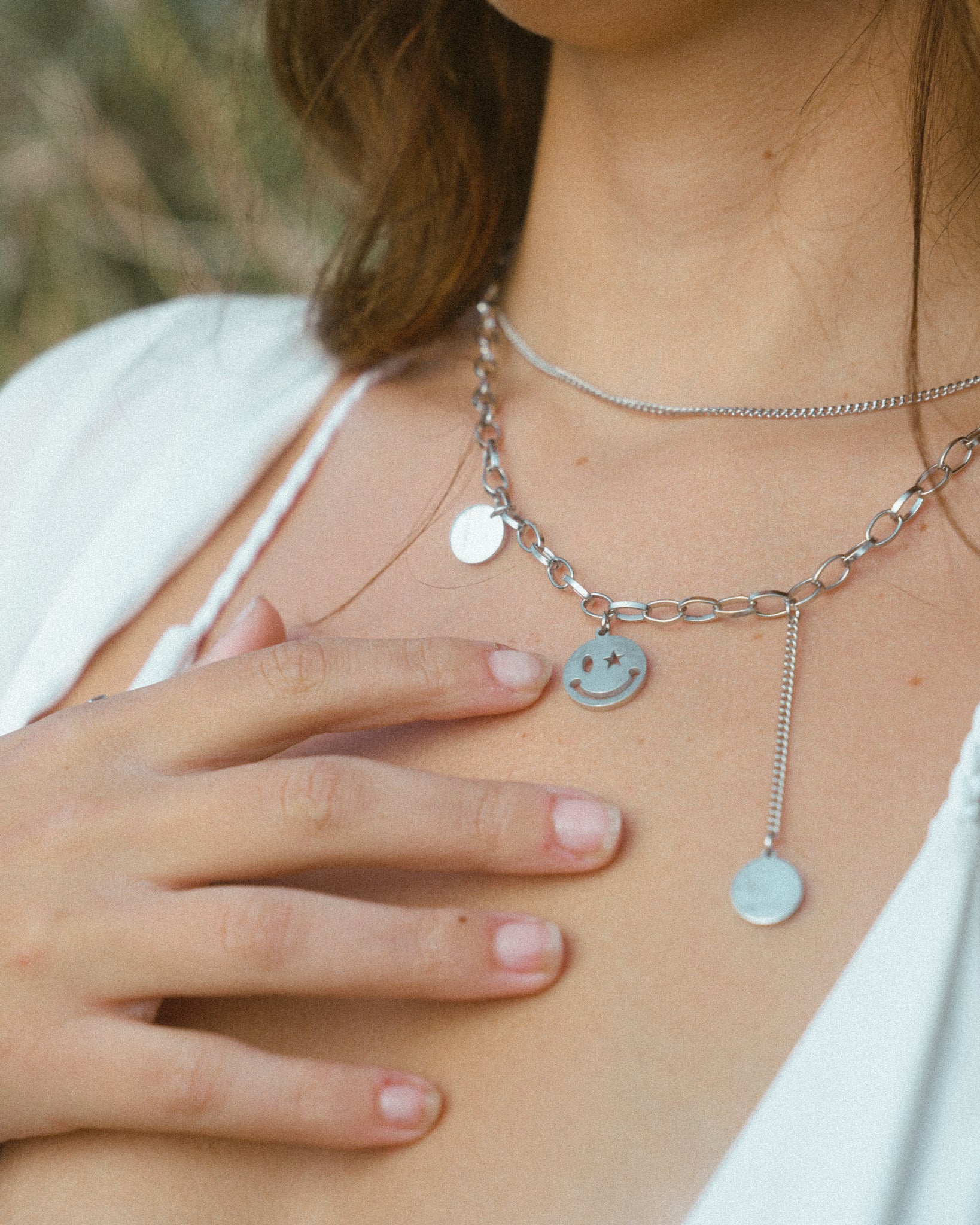 SMILEY DANGLE STACK